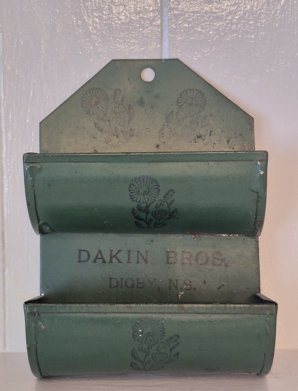 Authentic Antique Tin Matchbox Holder Digby NS